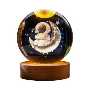 Imagem de Globo Do Sistema Solar 3D Gravado a Laser De 6cm Com Planetas De Crist