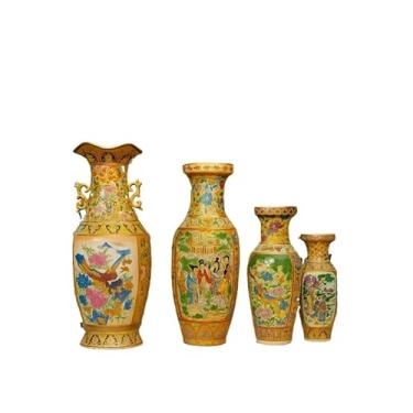 Imagem de Vaso Decorativo de Porcelana Estilo Oriental – Charme e Elegância em Cada Detalhe(KIT COMPLETO)