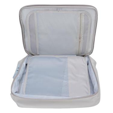 Imagem de Caixa de armazenamento de documentos com trava Organizador de viagem portátil seguro para documentos importantes Certificados Passaportes Cartões de dinheiro Pano Oxford 600D