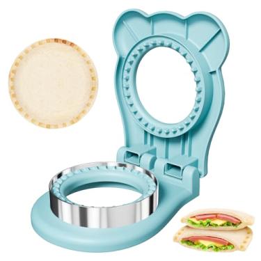 Imagem de HINZER Cortador de sanduíche e selador para crianças lanche café da manhã sanduicheira de aço inoxidável para pão decruster coração quadrado cortador de biscoito para crianças, crianças, adultos