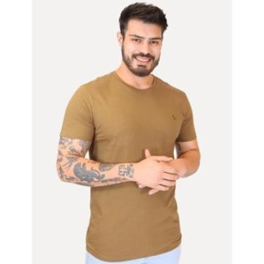Imagem de Camiseta Reserva Masculina Super Slim C-Neck Marrom-Masculino