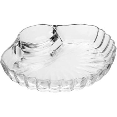Imagem de Petisqueira com Divisória para Molho Shell 21,5cm x 19,5cm x 3,5cm Vid