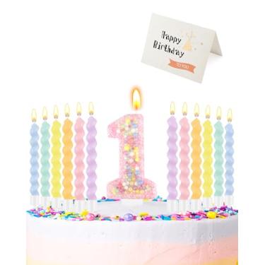 Imagem de Vela de aniversário para bolo, (número 1)