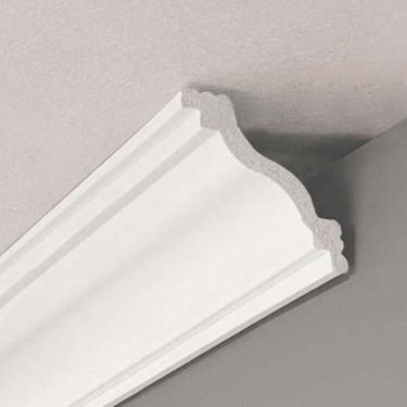 Imagem de Kit 72 Metros Lineares Rodateto em Poliestireno 4,3cm Floort Acessórios Branco