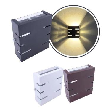 Imagem de 2X Arandela Externa Slim 2 Focos 6 Frisos Parede Ar1116 Fu