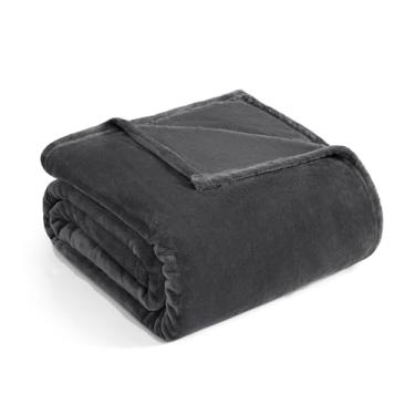 Imagem de Casa Platino Cobertor Queen – Manta de lã aconchegante 224 x 239 cm para cama ou sofá – Cobertor de flanela leve e macio para todas as estações – perfeito para mulheres ou homens – carvão