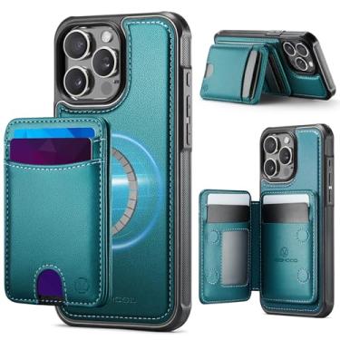 Imagem de owlhold Capa carteira para iPhone 13 Pro, compatível com MagSafe e bloqueio de RFID 2 em 1, capa dobrável dobrável, estilo de suporte de couro PU removível, capa de telefone para iPhone 13 Pro