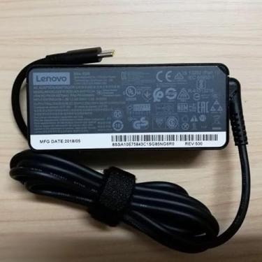 Imagem de Adaptador carregador USB C de 45W compatível com Lenovo 100E 300E 500E C330 S330 ThinkPad T470 T470s T480 T480s ADLX45YIC3D 720-12IKB 80VV