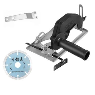 Imagem de Generic 0 45 ângulo ajustável 0 40 mm profundidade de corte ajuste posicionamento suporte ângulo retrofit máquina de corte ranhura base para ângulo de 100 125 mm