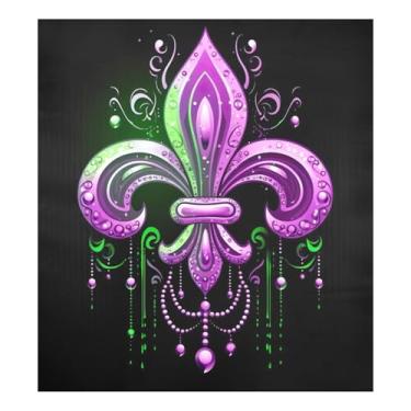 Imagem de Blueangle Capa magnética para lava-louças Mardi Gras, decoração da capa frontal da máquina de lavar louça, adesivos de eletrodomésticos, adesivos de eletrodomésticos, 58 cm C x 66 cm adesivo magnético