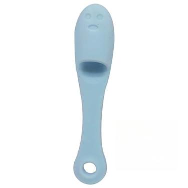 Imagem de 1 escova de nariz de silicone macio em forma de dedo, remoção de cravos, escova de limpeza facial esfoliante, ferramenta de cuidado (azul)