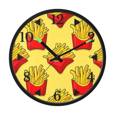 Imagem de STAYTOP Delicioso relógio de parede de LED para quarto com brilho noturno, relógios de parede silenciosos de 30,5 cm para decoração de sala de estar, controle de som, relógio de parede moderno que