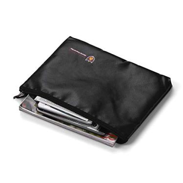 Imagem de Bolsa de Documentos Incombustível Saco Fibra Vidro Revestido com Silicone Fechamento Zipper Porta-Documentos para Armazenamento Arquivos Dinheiro Joias Passaporte Itens Valiosos