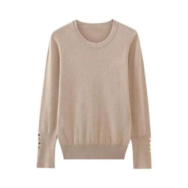 Imagem de Suéter Feminino De Inverno Tricotado Multicolorido, Estilo Casual Com 