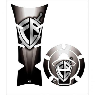 Imagem de Kit Protetor De Tanque E Bocal Moto Yamaha Fé Preto