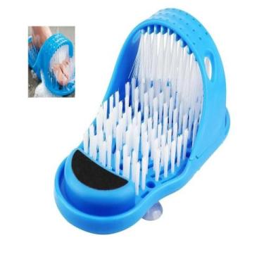Imagem de Chinelo lava pes escova massageador esfoliante esponja higienizador be