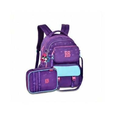 Imagem de Kit Mochila Rebecca Bonbon Costas Com Necessáire+ Estojo Box