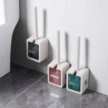 Imagem de Escova Sanitária Adesiva Parede Escova Limpa Vaso Sanitário - Y888