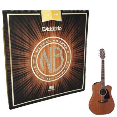 Imagem de Cordas Daddario Violão 012 Nickel Bronze Aço NB1256 Média - D'Addario 