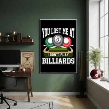 Imagem de Quadro Decorativo Humorístico Sinuca-70X50Cm Mold Branca - Quadros On-