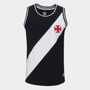 Imagem de Regata Vasco RetrôMania Anos 70 Masculina, Preto, G