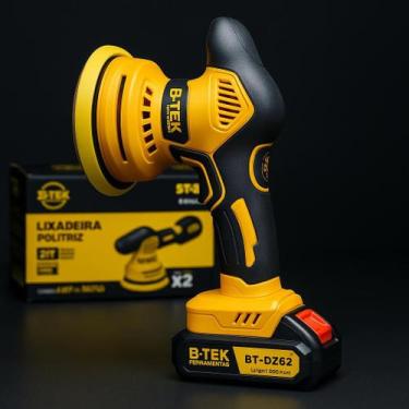 Imagem de Politriz 2 Baterias 1000w Lixadeira Roto Orbital 5000 Rpm Profissional