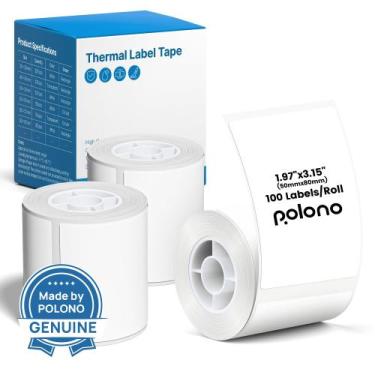 Imagem de Etiquetas Térmicas POLONO PM220S 50x80mm Blancas 300 pcs