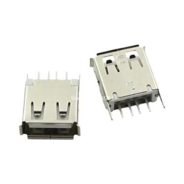Imagem de Conector USB Tipo a Fêmea Para Solda, 5 Peças, Soquete PCB Tipo B 90 G