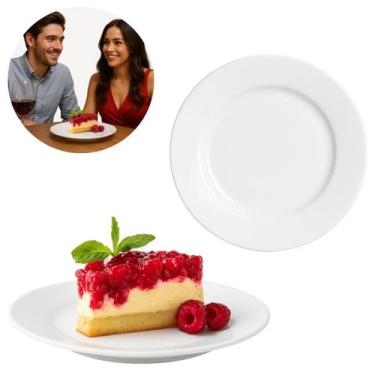 Imagem de Prato Raso Branco De Melamina P/ Sobremesa 15,2cm - Fx