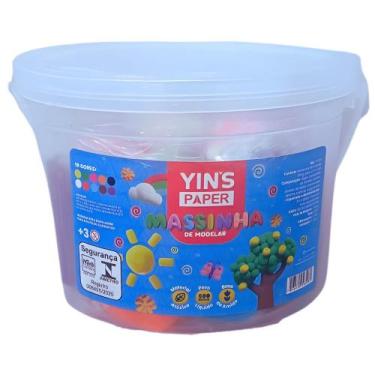Imagem de Balde Massinha de Modelar C/ 10 Cores - Yins Paper