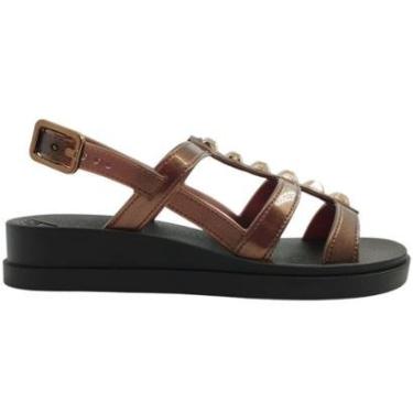 Imagem de Sandália Feminina Social Casual Dia a Dia Passeio Trabalho Conforto Flatform Zaxy 19120-Feminino