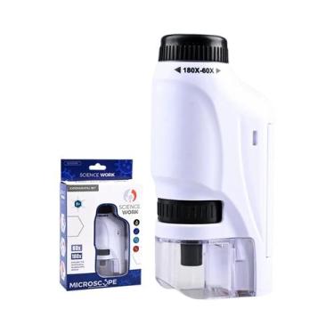 Imagem de Kit De Microscópio Portátil Para Crianças Com Luz LED, Ampliação De 60