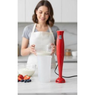 Imagem de 2x Mixer Potente 200W Vermelho: Receitas Rápidas e Saborosas - Congrat
