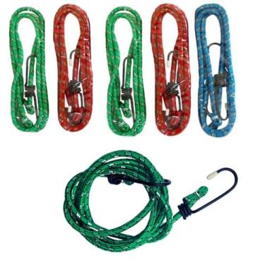 Imagem de Kit com 5 Cordas Elástica Extensor De 92 A 122cm Corda para Bagageiro 