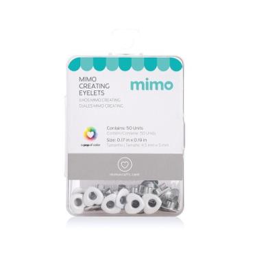 Imagem de Ilhós Mimo Creating  Coração  Branco  9  4  5 mm  50 Unids