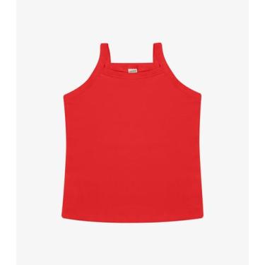 Imagem de Regata De Alça Infantil Menina Rovi Kids Vermelho, 10, Vermelho