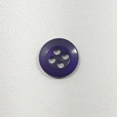 Imagem de Botão Azul 10mm 4 Furos Plástico ABS Brilho 50Un 100Un 200Un confecção