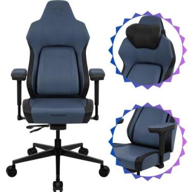 Imagem de Cadeira ThunderX3 Azul Para Escritório Modelo Gamer Ergonômica  Alto C