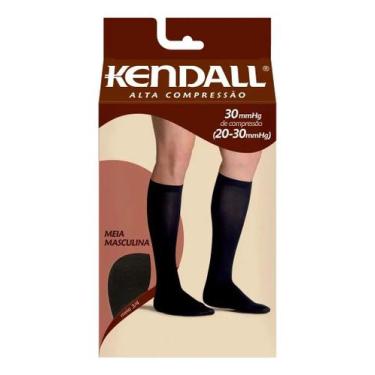Imagem de Meia Kendall 3/4 Masculina Alta Compressão 1532 casapaula, Marrom, M