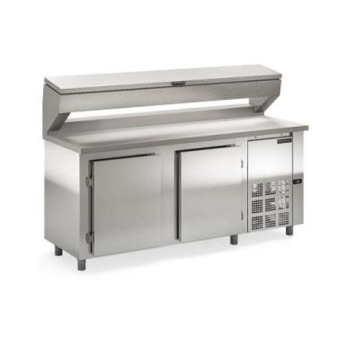 Imagem de Balcão Refrigerado Condimentado com Tampa 2 Portas GBPZ200TAI Inox Gel