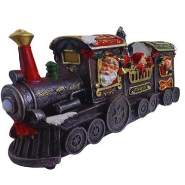 Imagem de Trem Natalino com Leds Papai Noel Com 8 Músicas 36,5x10x18cm - Wincy