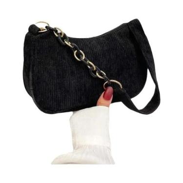 Imagem de Bolsa De Ombro Mini De Feltro Para Mulheres, Cor Sólida, Retro, Casual