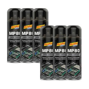 Imagem de 6 Limpa Contato Spray Automotivo 300ml Para Uso Elétrico Diversos Comp
