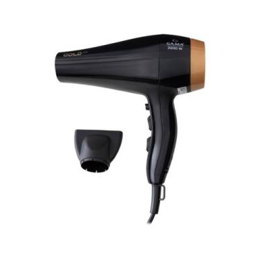 Imagem de GA.MA ITALY Secador de Cabelo Gold Íon Argan 2200W, Preto e Dourado, 2