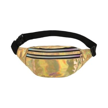 Imagem de Bolsa De Cintura Holográfica Com Glitter, Bolsa De Ombro Laser Designe