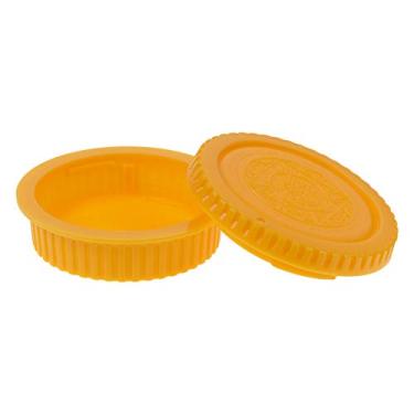 Imagem de Conjunto de tampa de lente traseira e corpo da câmera Fotodiox Designer compatível com todas as câmeras e lentes Canon EOS EF/EF-s - amarelo