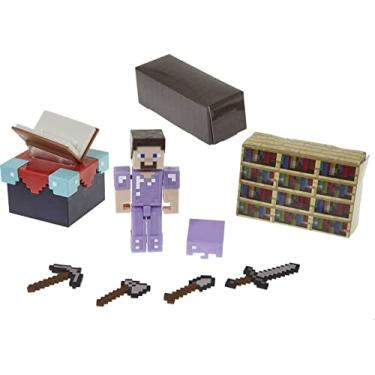 Imagem de Minecraft Enchanting Room with 3.25-in Steve Figure & Accessories, Storytelling Adventure Play Set, Complete Play in a Box, Gift for Kids Ages 6 and Older