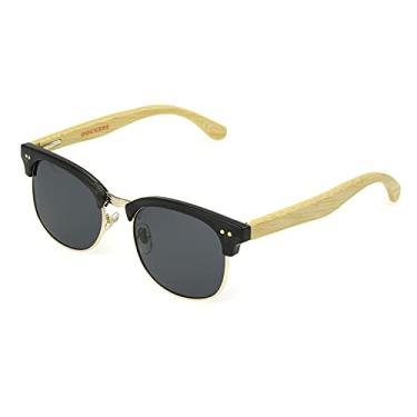 Imagem de Dockers Men's Tatum Sunglasses Club, Black and Bamboo, 52mm