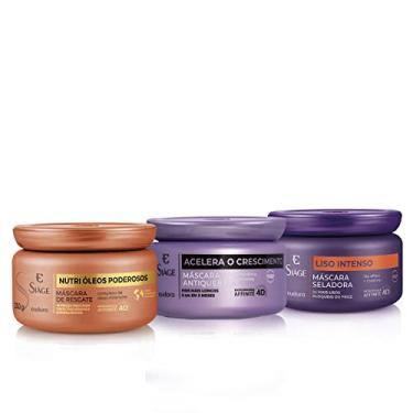 Imagem de Eudora Kit Máscara Capilar Siàge: Acelera o Crescimento 250g + Liso Intenso 250g + Óleos Poderosos 250g