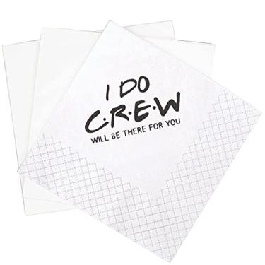 Imagem de SharkBliss Guardanapos de Coquetel I Do Crew Friends, 100 Unidades, Branco, Papel, 2 Camadas, 12,7 x 12,7 cm